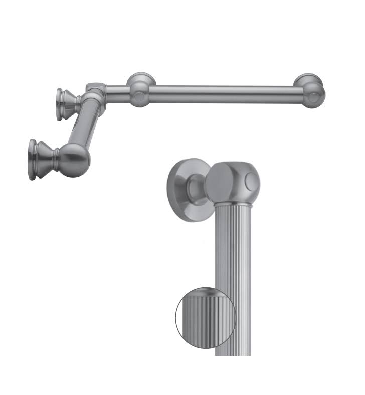 Polished Chrome Brass Inside Corner Grab Bar 1-1/4 inch Diameter E88686