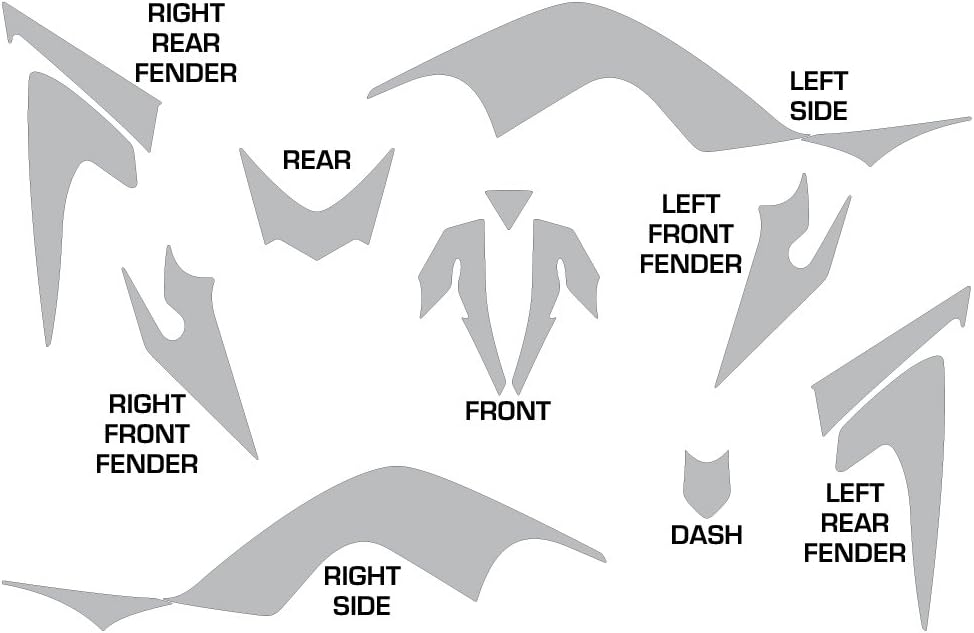 Reaper White ATV Graphics Kit Sticker Decal I90389