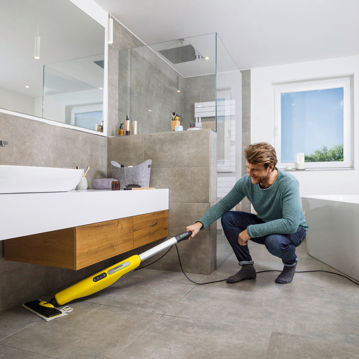 Upright Steam Mop for Hard Floors and Carpet Cleaner Z75679