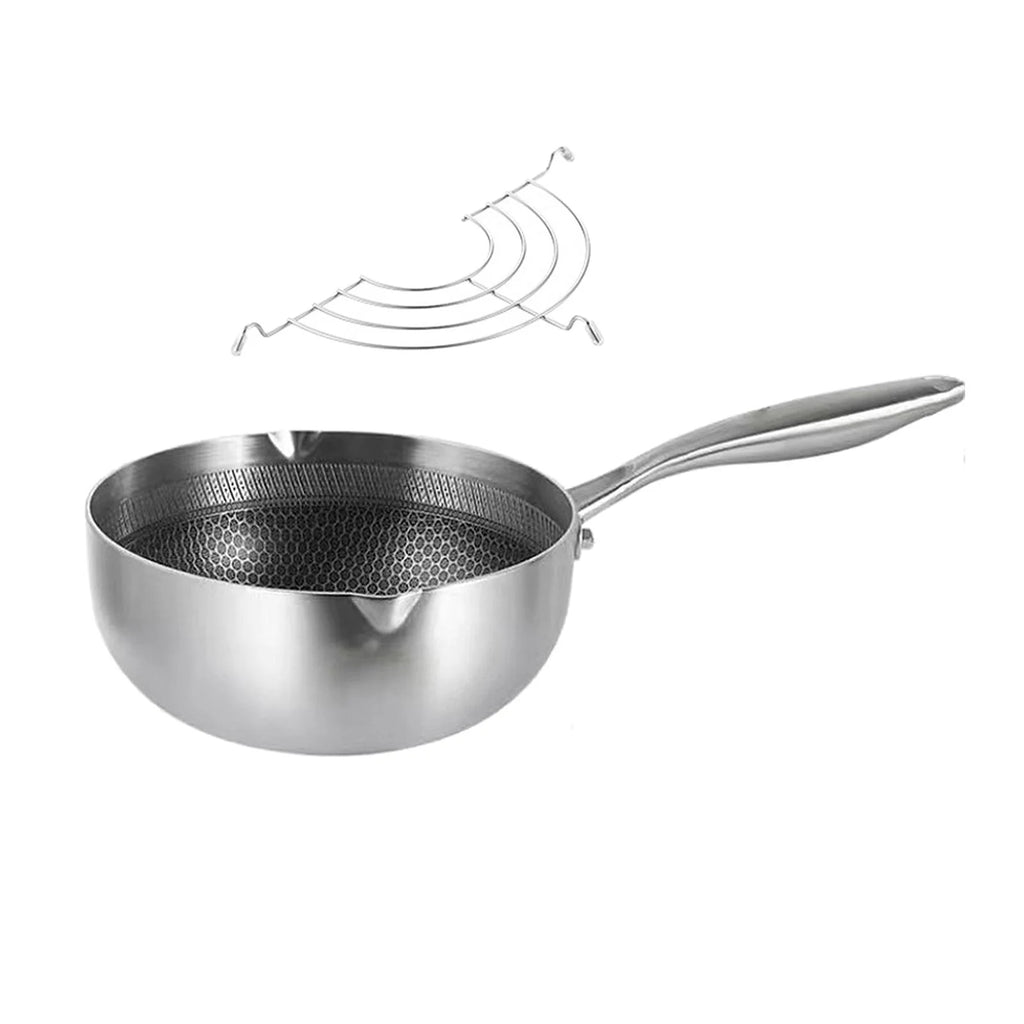 Japanese Tempura Fryer Pan Deep Fryer Pot with Oil Draining Rack Nonstick H63752