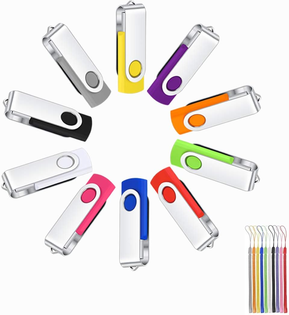 16GB 20 Pack USB 2.0 Flash Drive with LED Indicator and Lanyards P2560