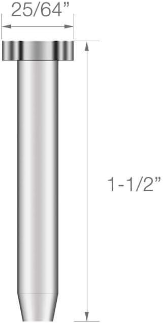 50 Pack Stainless Steel Hand-Crimp Stemball Swages for 1/8" Cable Railing, T316 Marine Grade B564607