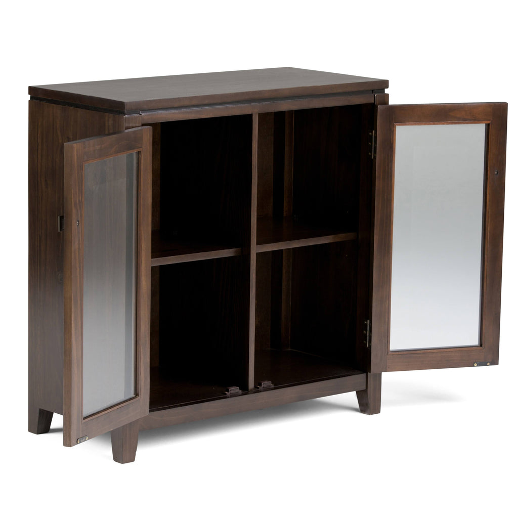 Solid Wood Low Storage Cabinet Farmhouse Grey G269
