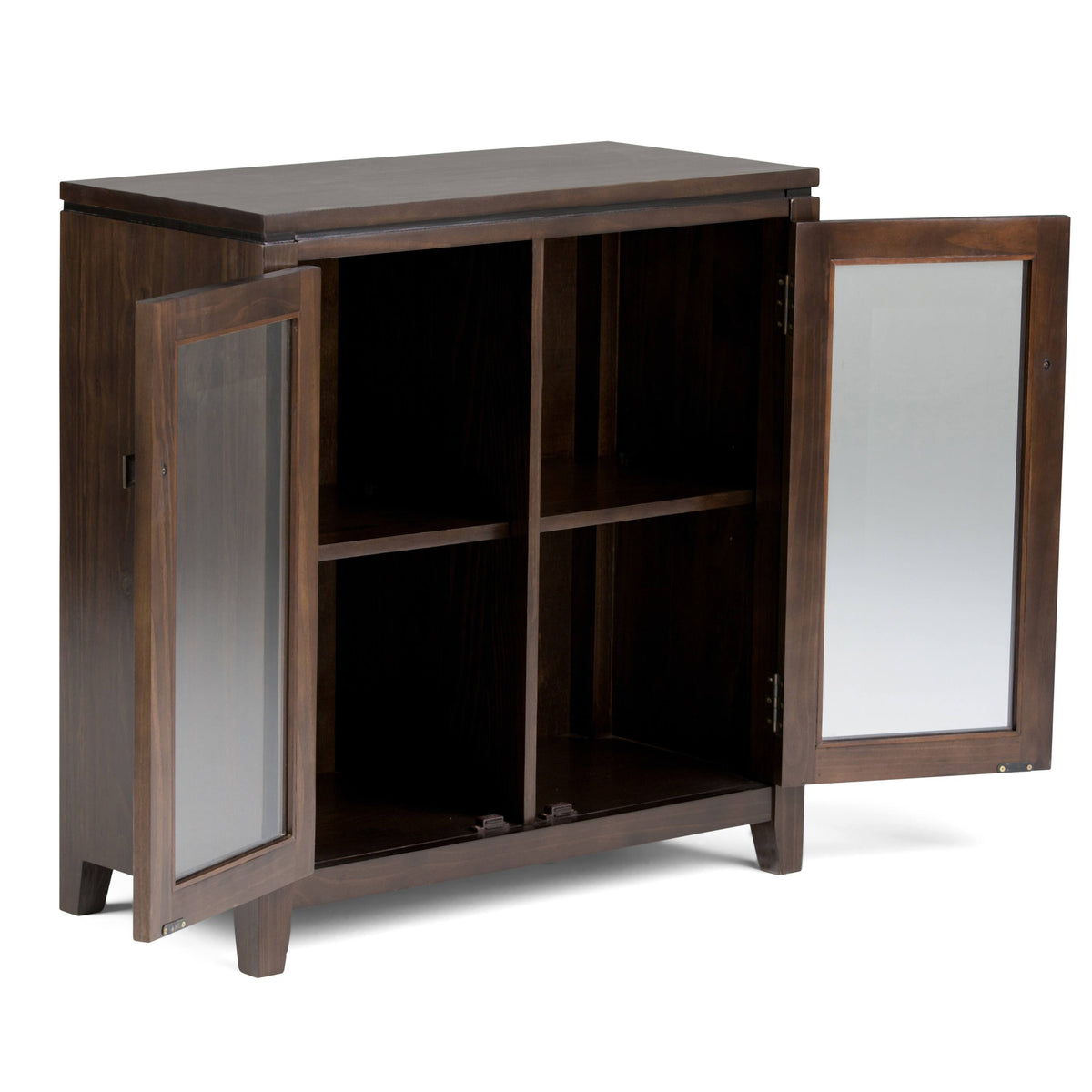 Solid Wood Low Storage Cabinet Farmhouse Grey G269