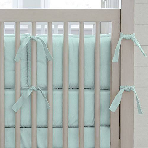Solid Seafoam Aqua Crib Bumper U47068