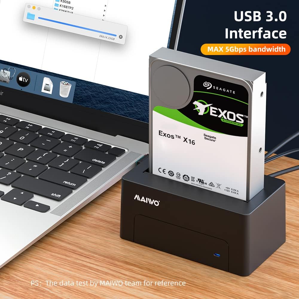 SAS to USB 3.0 External Hard Drive Docking Station Adapter Reader with Indicator Light Support 2.5 3.5 inch SAS Tool Free Storage Expansion P125997