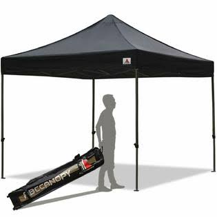 Black 10 x 10-Feet Commercial Instant Pop Up Tent with Carrying Bag T6410