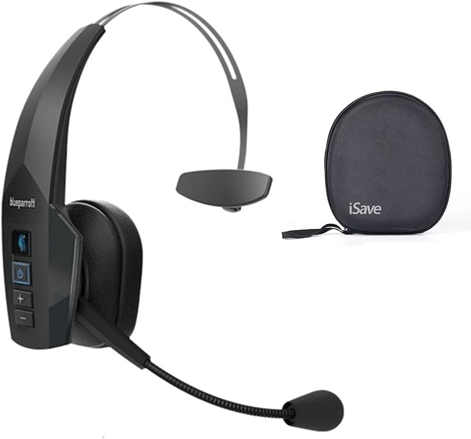 Noise Cancelling Wireless Bluetooth Headset with Carrying Case I4063