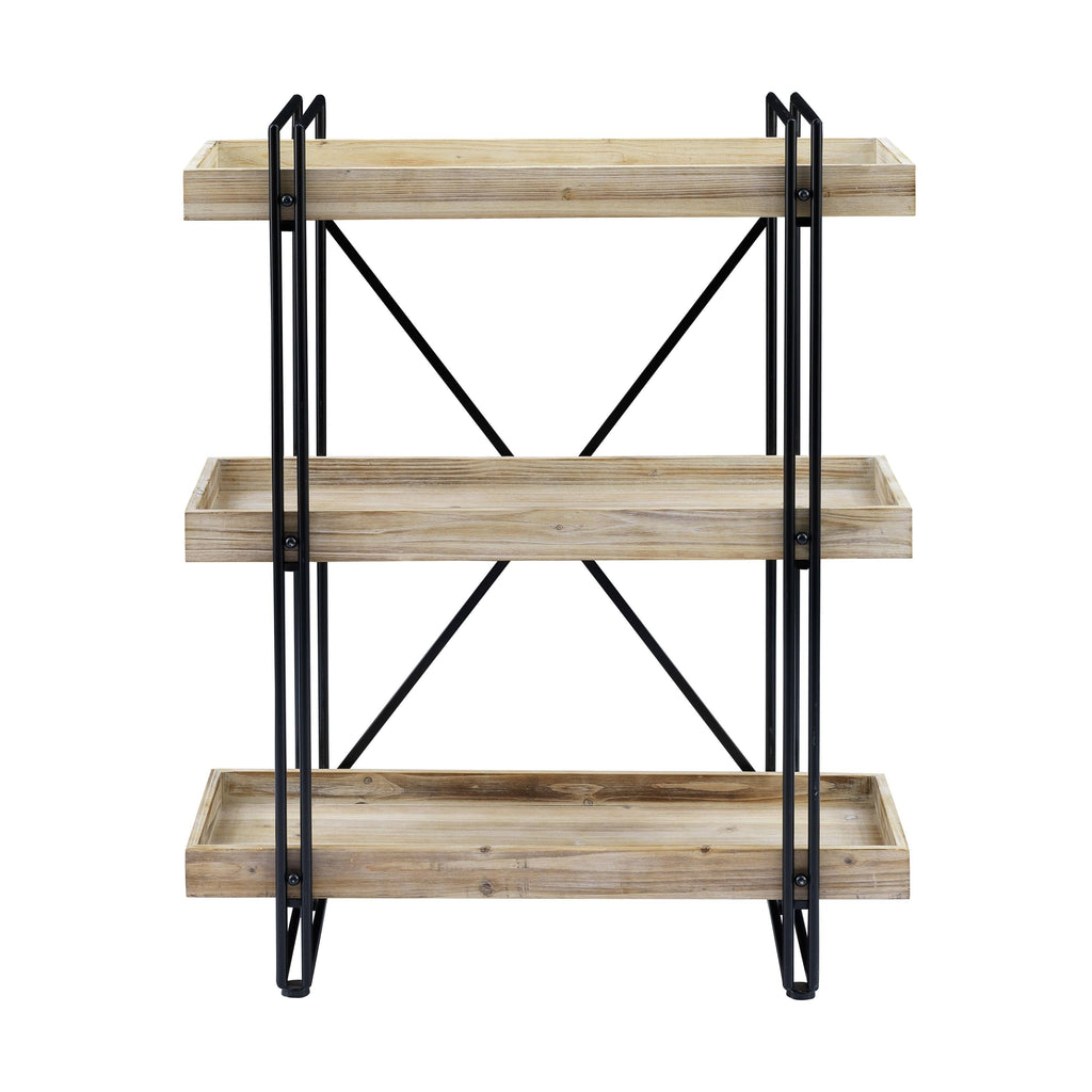 White Washed Natural Bookcase I1789