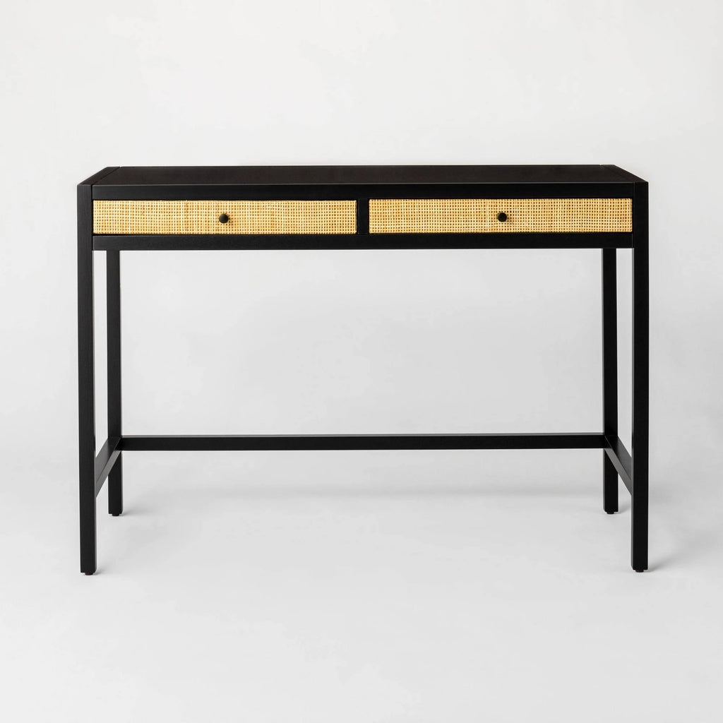 Black Writing Desk with Drawers A4321