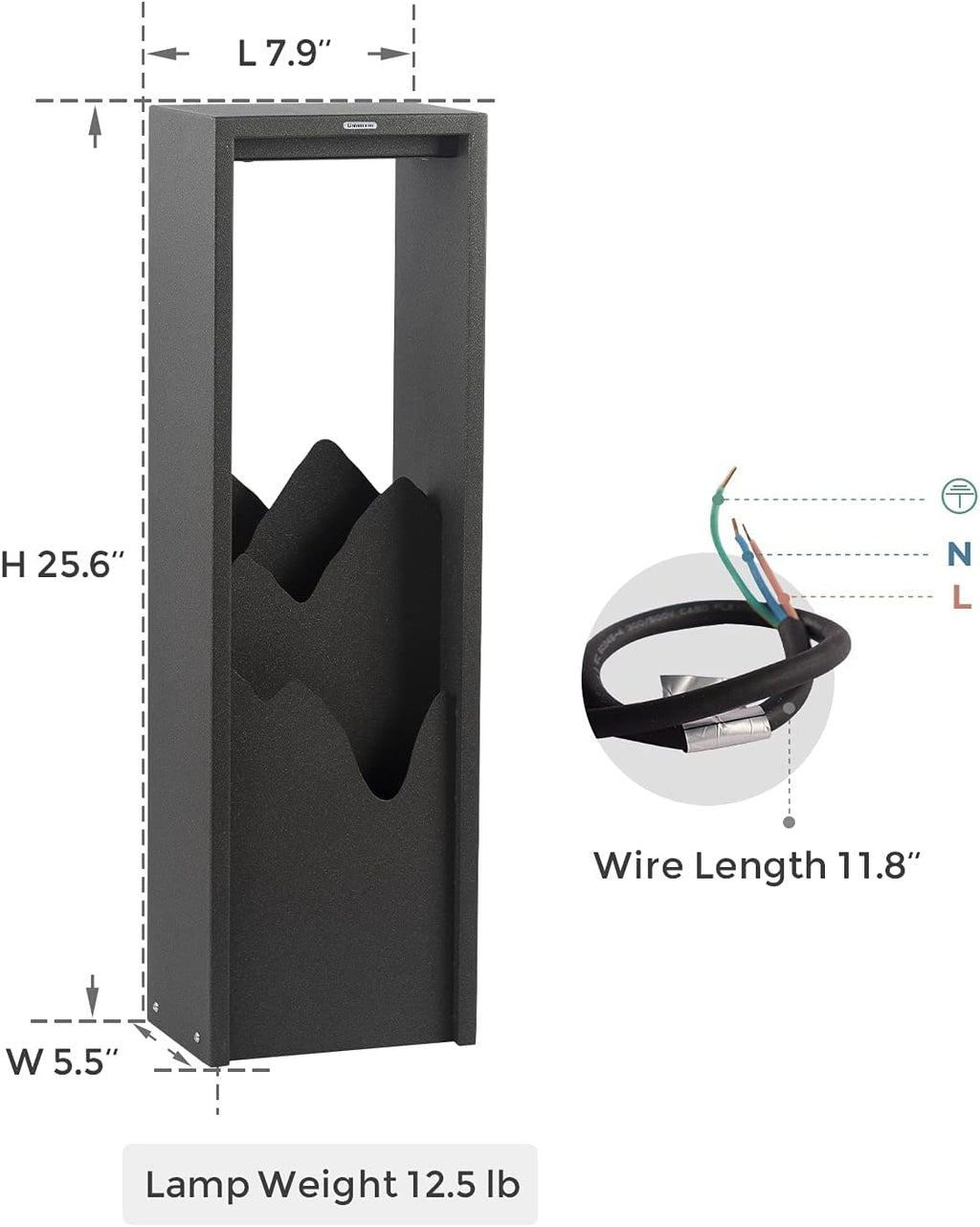 Stainless Steel 3000K LED Outdoor Bollard Light, 26 Inches P241898