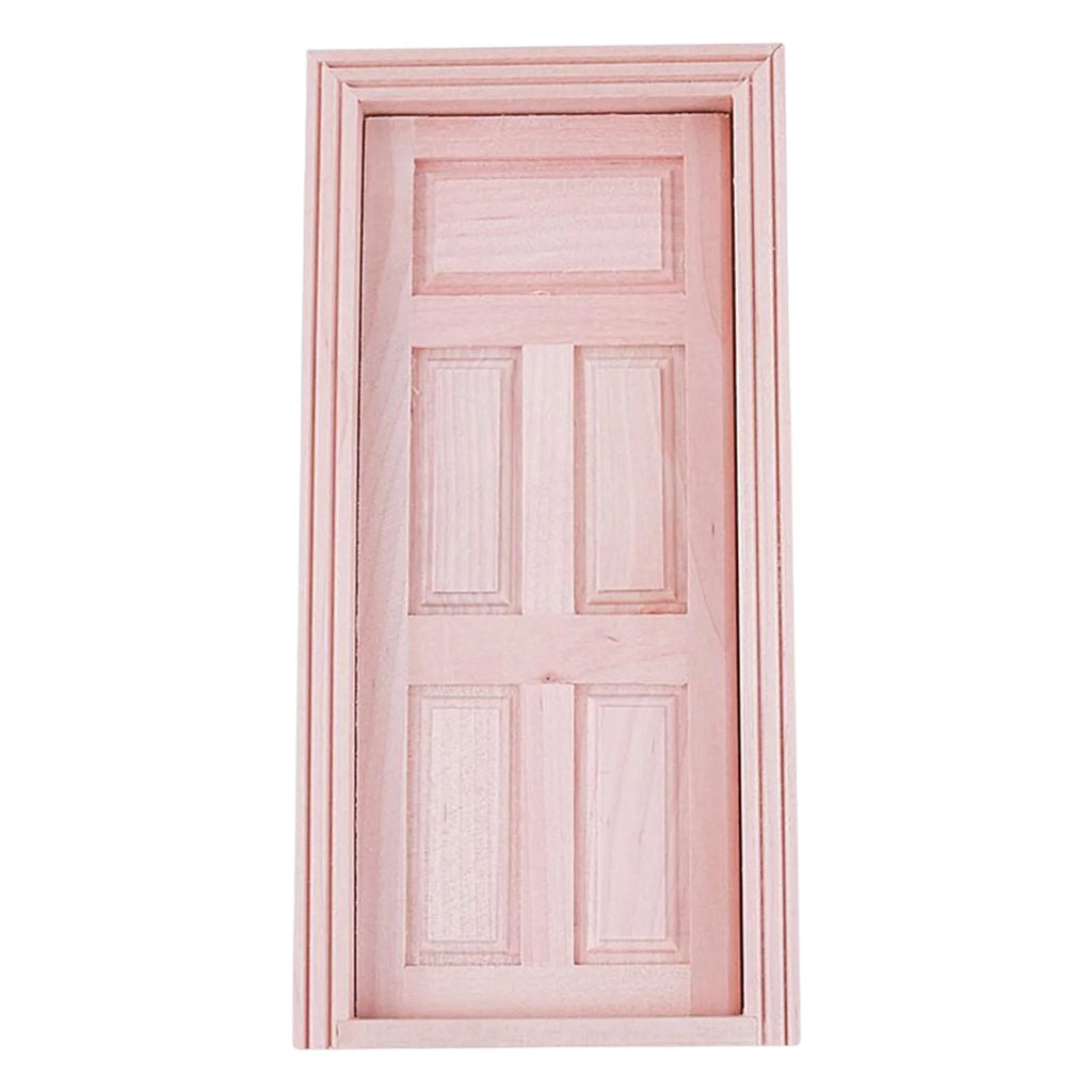 Unpainted Wood Dollhouse Miniature Door K558195