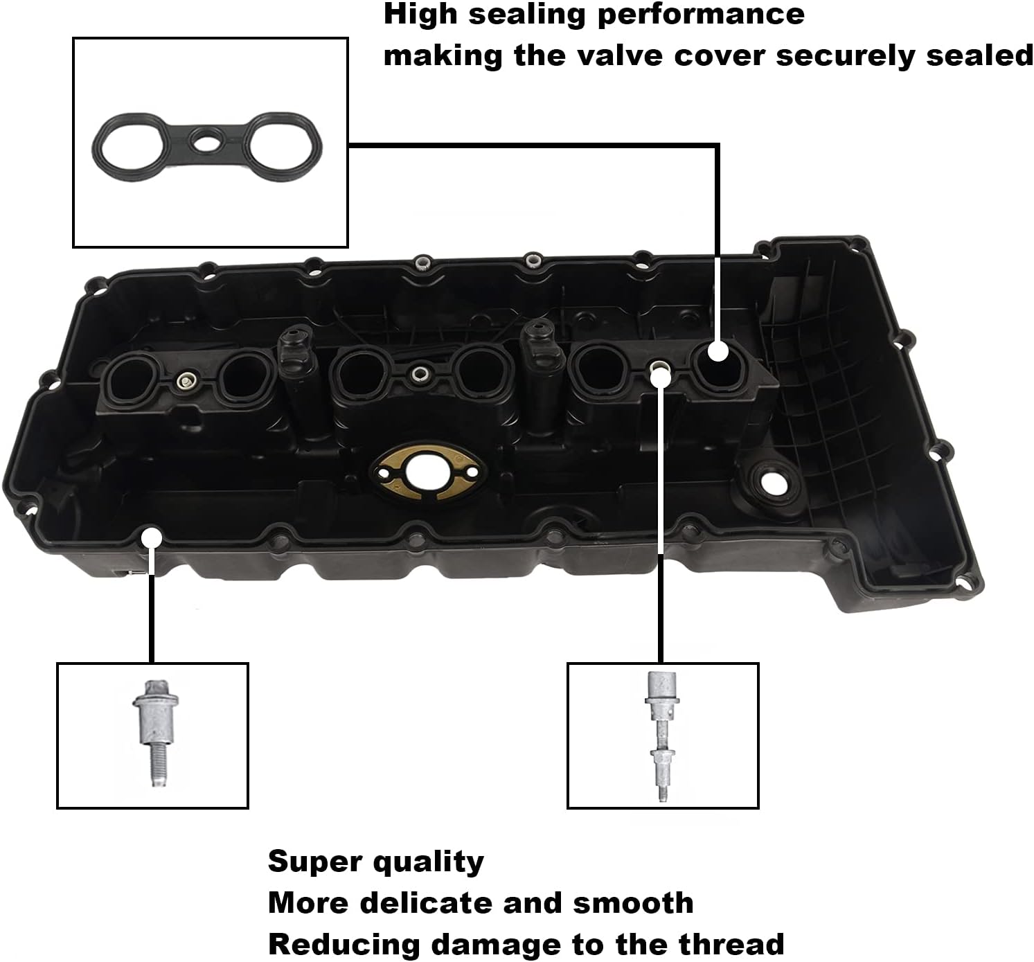 Engine Valve Cover with Gaskets & Bolts A490