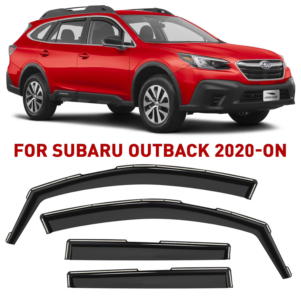 4 Pieces In-Channel Rain Guards for Subaru Outback 2020-2024 Y368