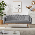 Grey Velvet Tufted Sofa Bed W71467