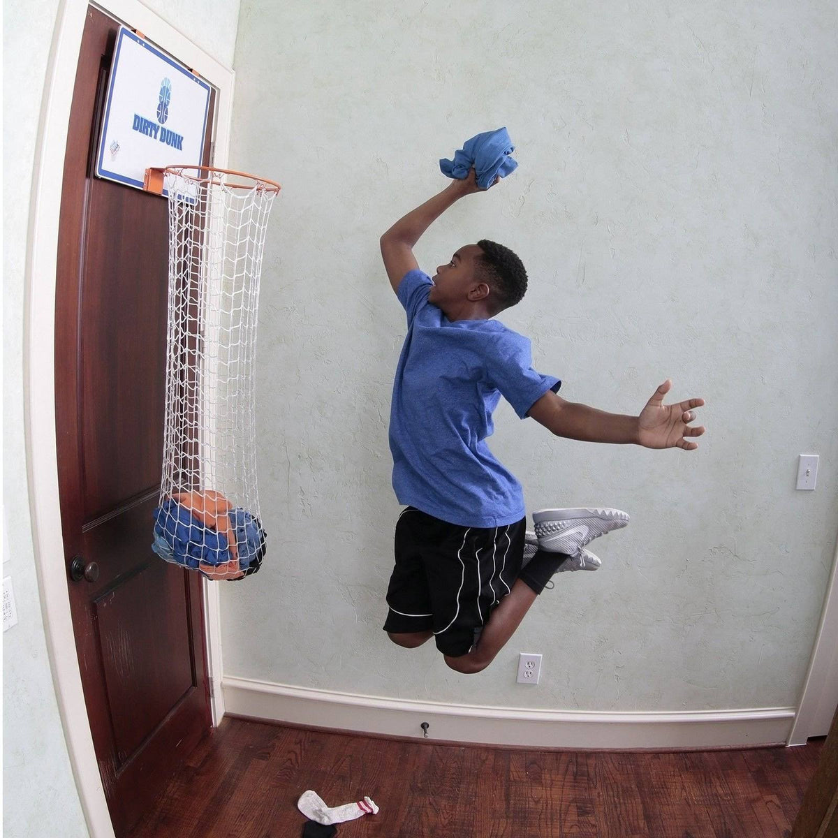 Over-The-Door Basketball Hoop Laundry Hamper X8104