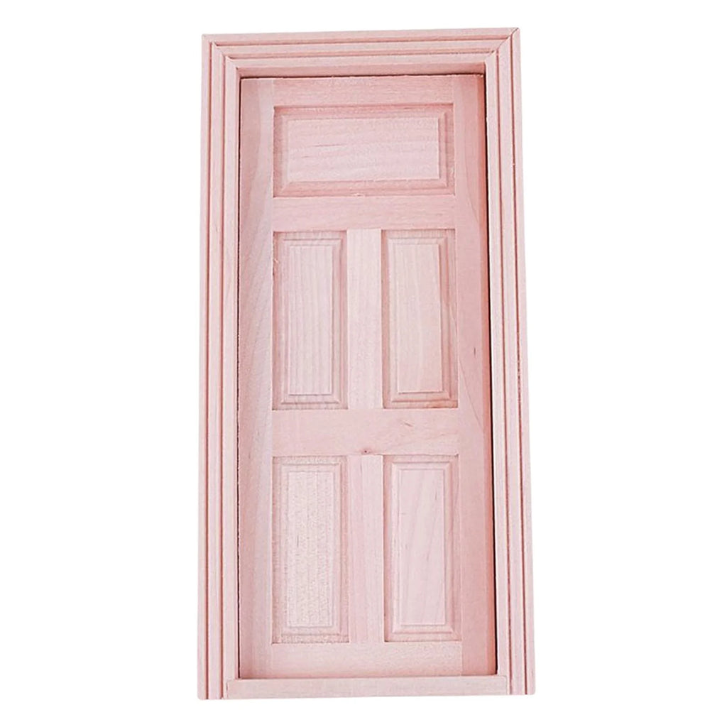 Unpainted Wood Dollhouse Miniature Door K558195
