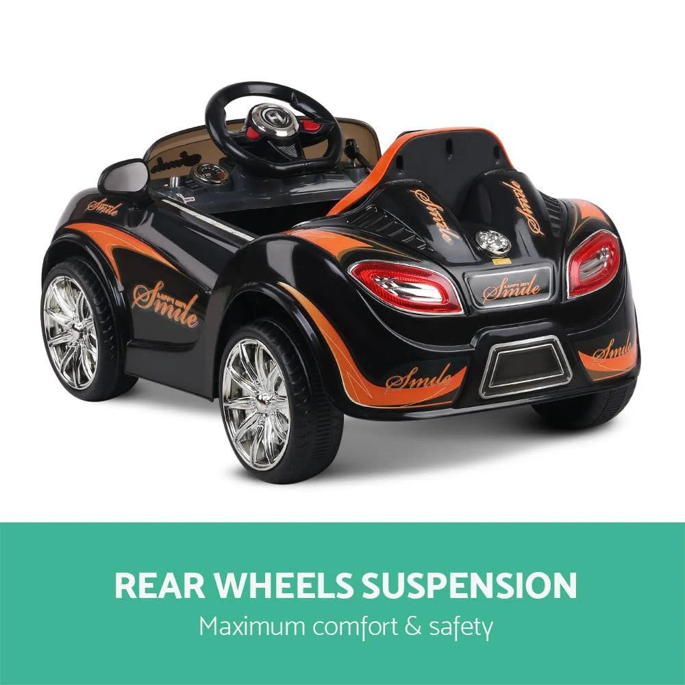 Black & Orange Kids Ride on Car S530