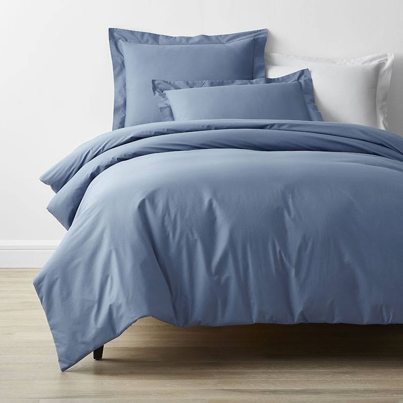 Slate Blue Queen Cotton Percale Duvet Cover R3734