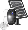 Outdoor Security Camera Wireless with Solar Panel, 1080P HD CCTV Camera, Color Night Vision, IP65 Waterproof J388