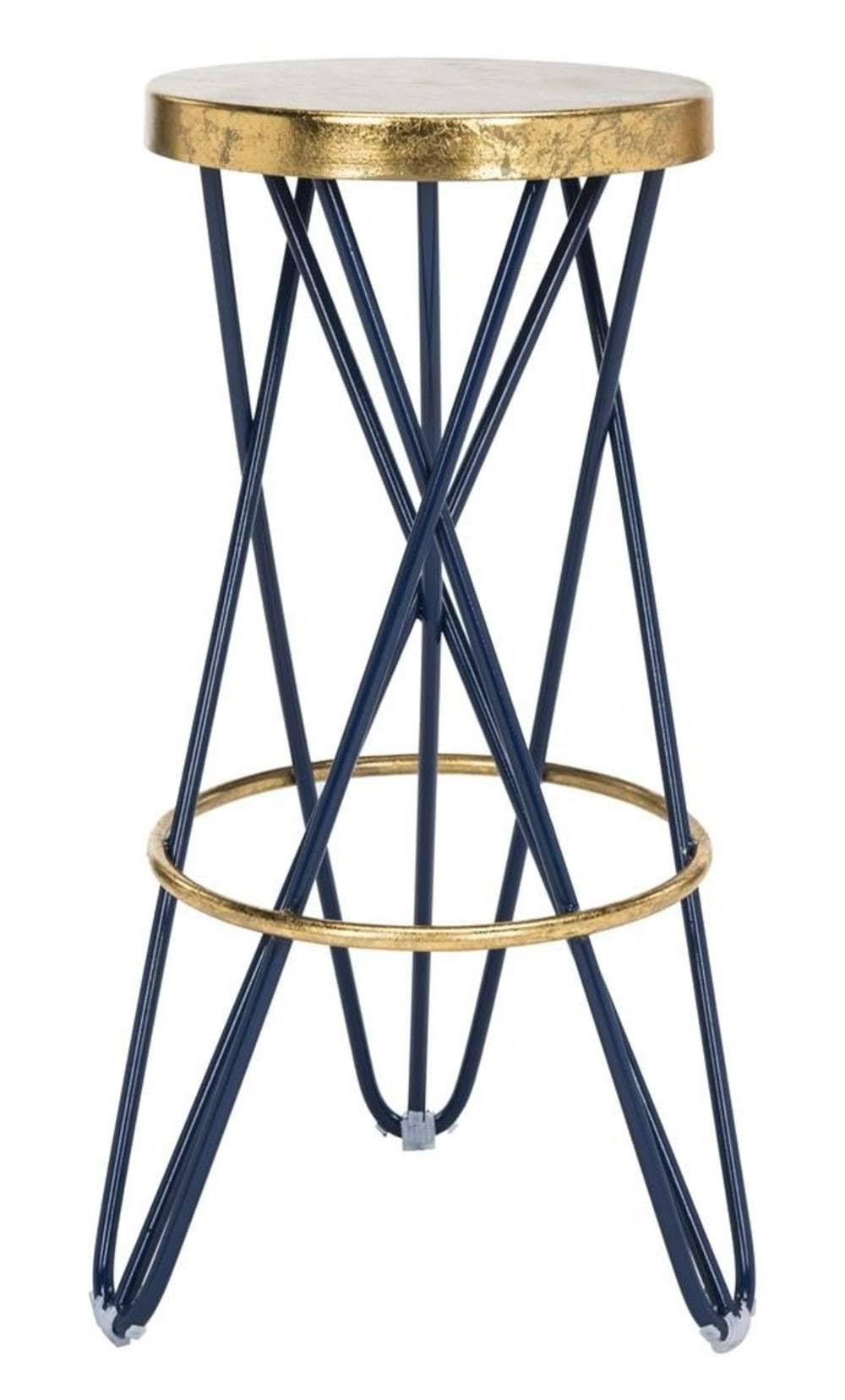 White Gold Leaf Bar Stool C175527