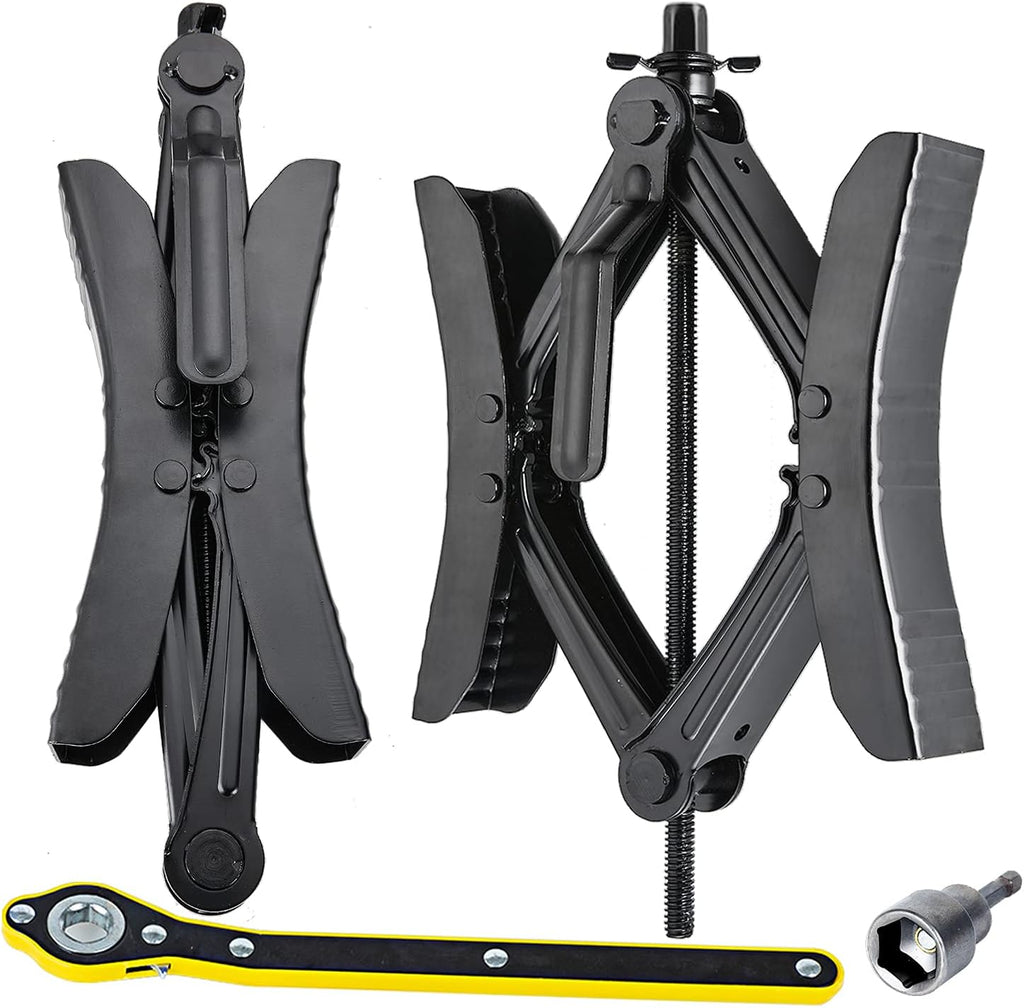 X Shaped Wheel Chock Stabilizers for RV Travel Trailer, Scissor 2 Sets with Accessories Pack of 2 Q9904