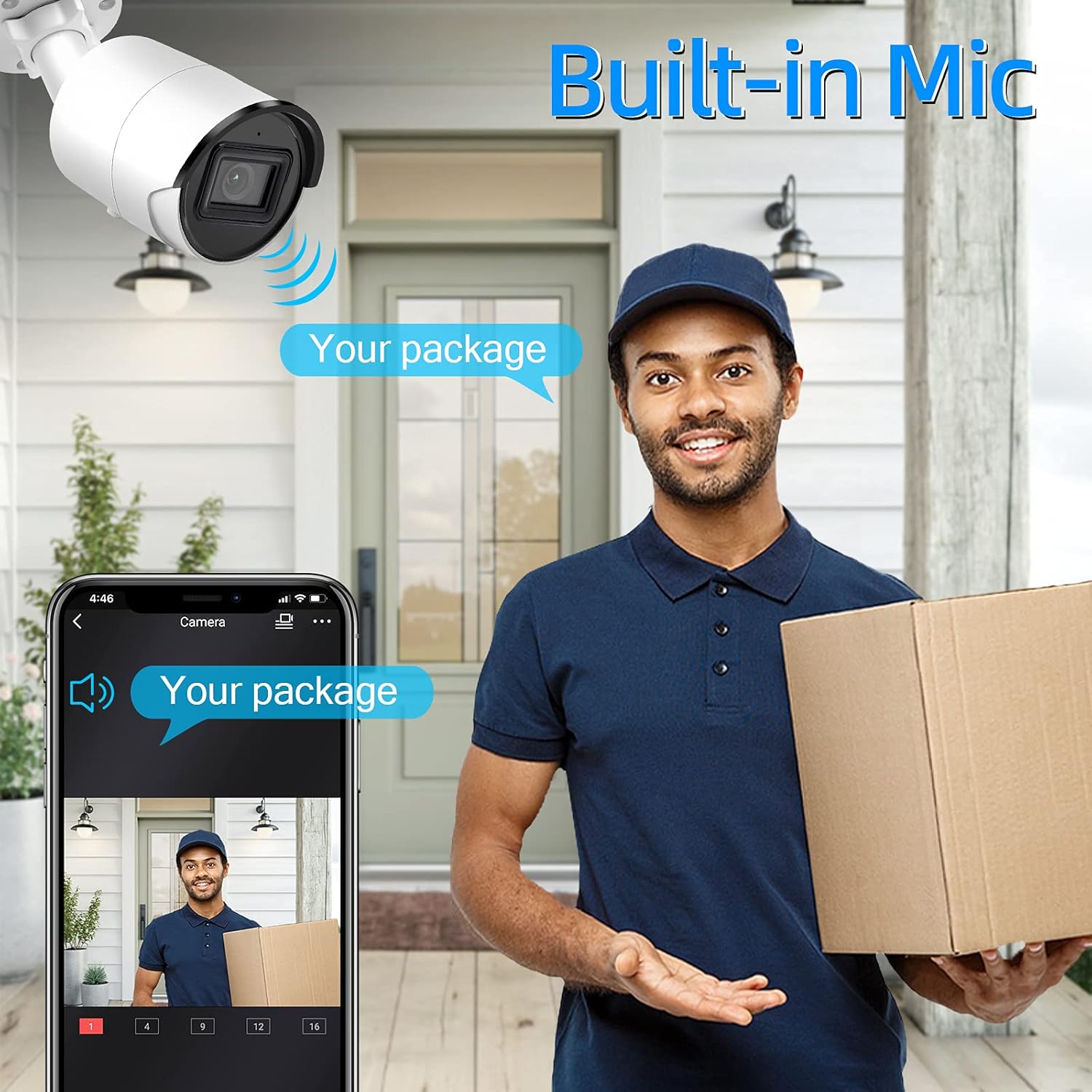 4MP Full-time Color Network Camera with Built-in Microphone, Micro SD Slot W63357