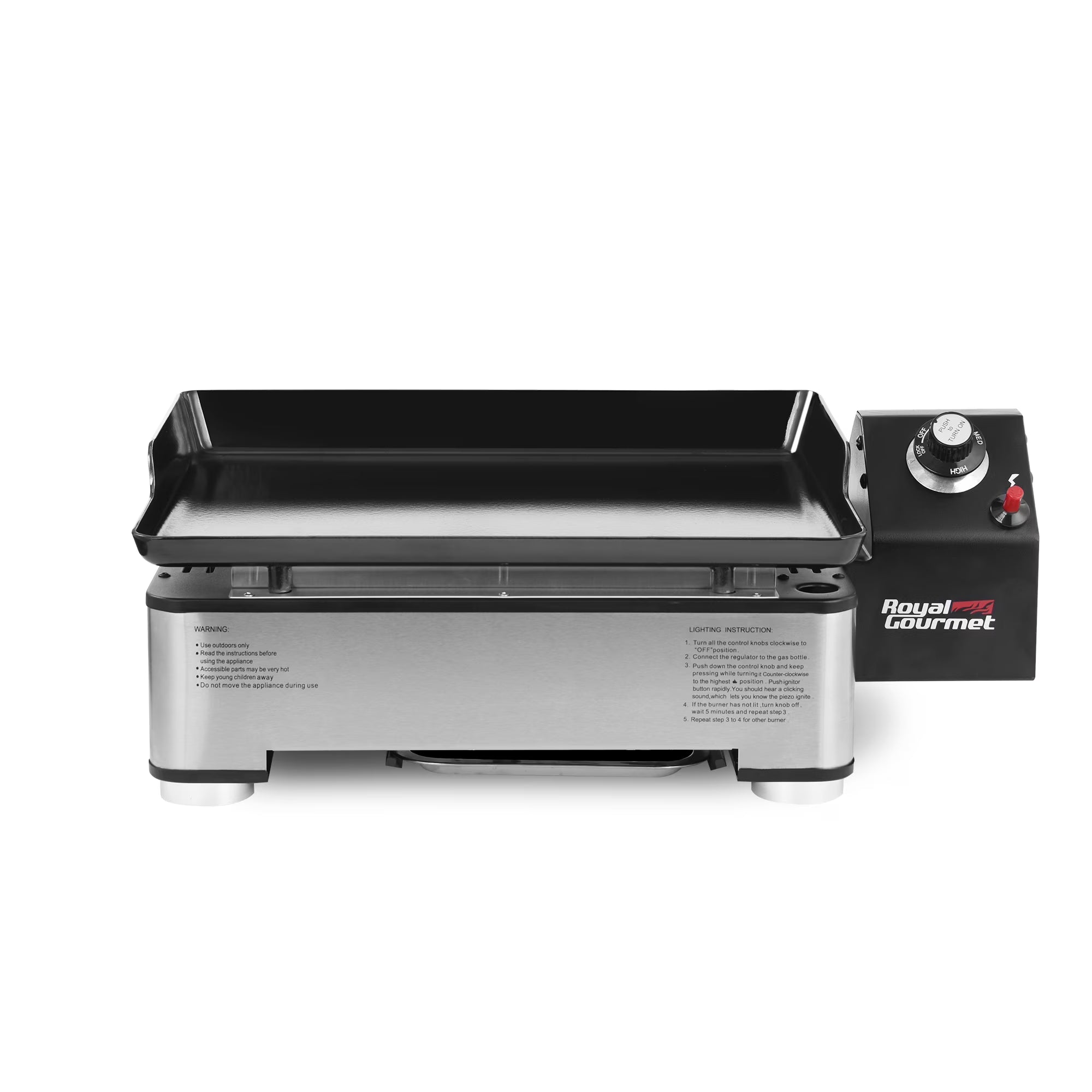 18" Portable Table Top Gas Grill Griddle E651871