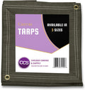 Olive Drab 10 by 12 Feet Waterproof Canvas Tarp with Rustproof Grommets I3147