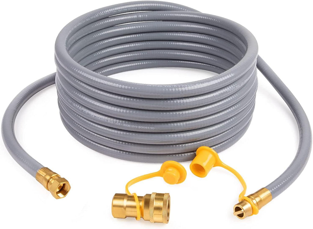 3/8-Inch Natural Gas Hose with Quick Connect Fittings, 24 Feet, Pack of 2 X783222