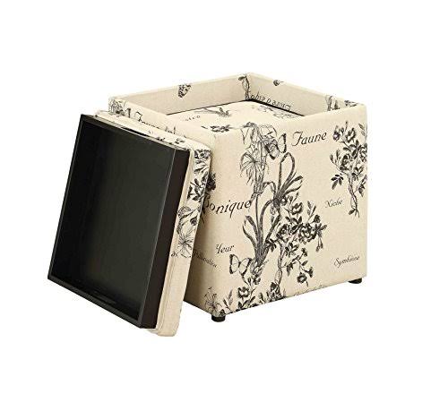 Botanical Print Ottoman N346
