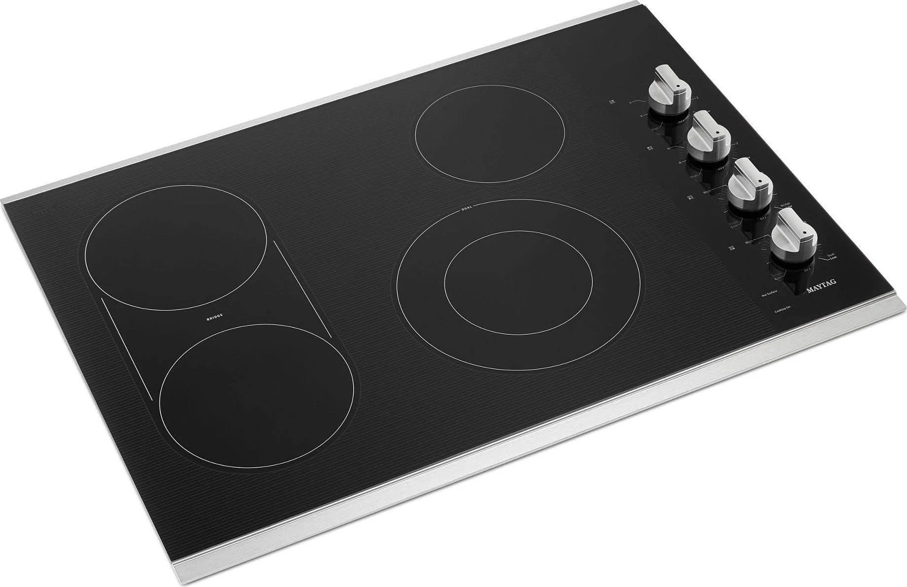 30-Inch Electric Cooktop with Reversible Grill and Griddle Stainless Steel F2837