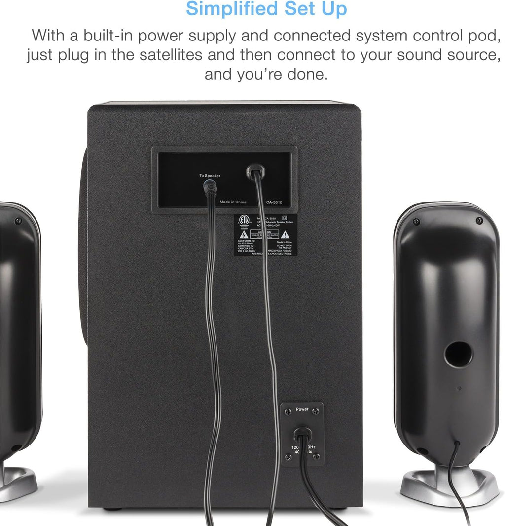 2.1 Subwoofer Speaker System, 80W, Pack of 2 H100075
