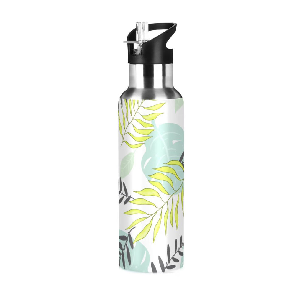 Stainless Steel Insulated Thermos Vacuum Flask Water Bottle with Straw Lid Y211844