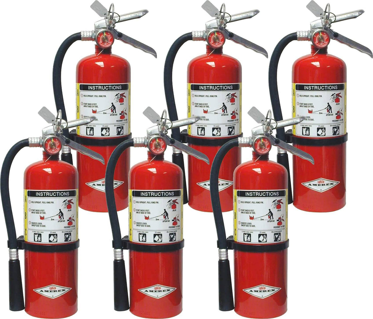 5lb ABC Dry Chemical Fire Extinguisher (6 Pack) J875327