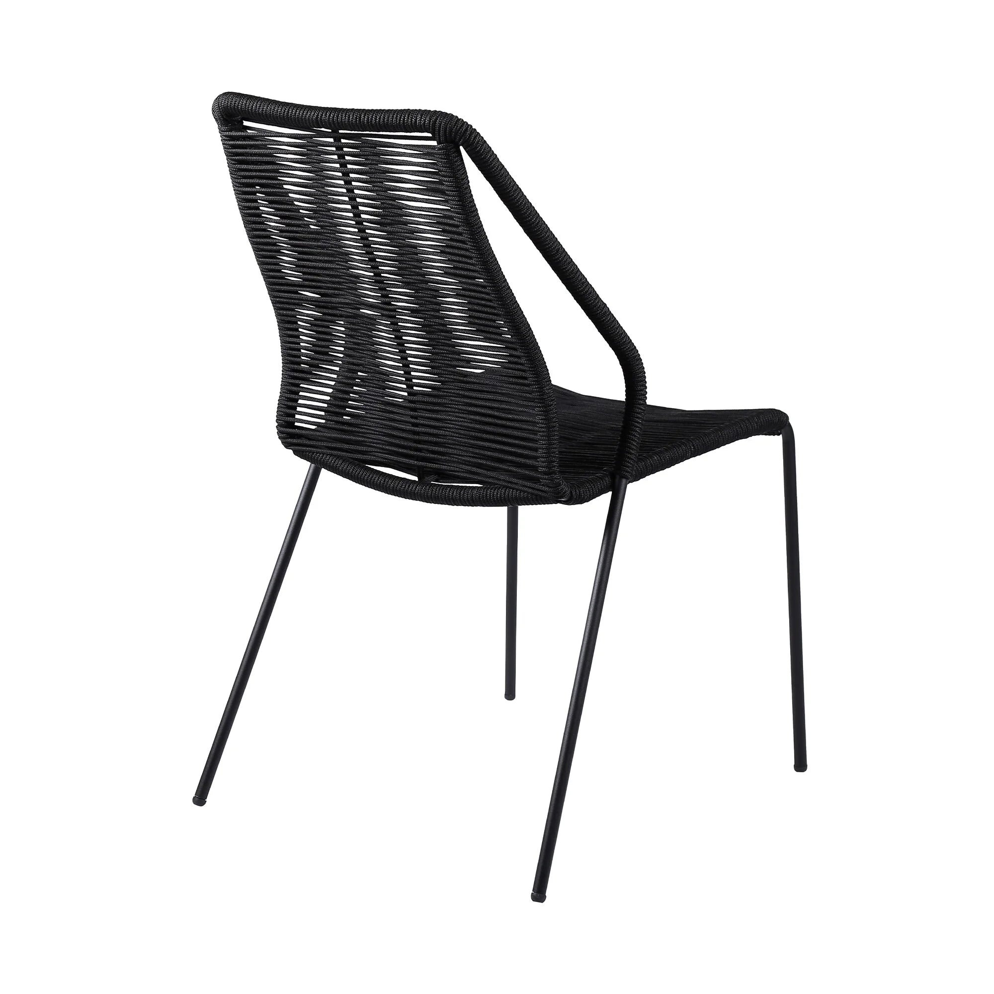 Black Stackable Outdoor Dining Chair Set of 2 R876