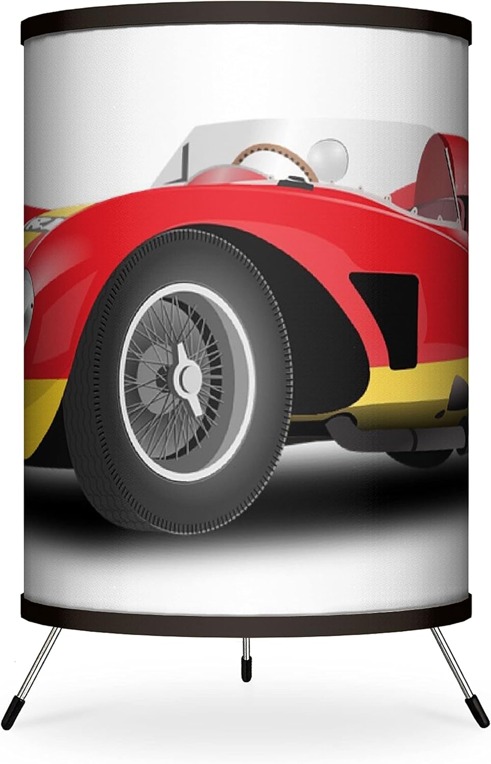 Black Race Car Printed Tripod Table Lamp T41597