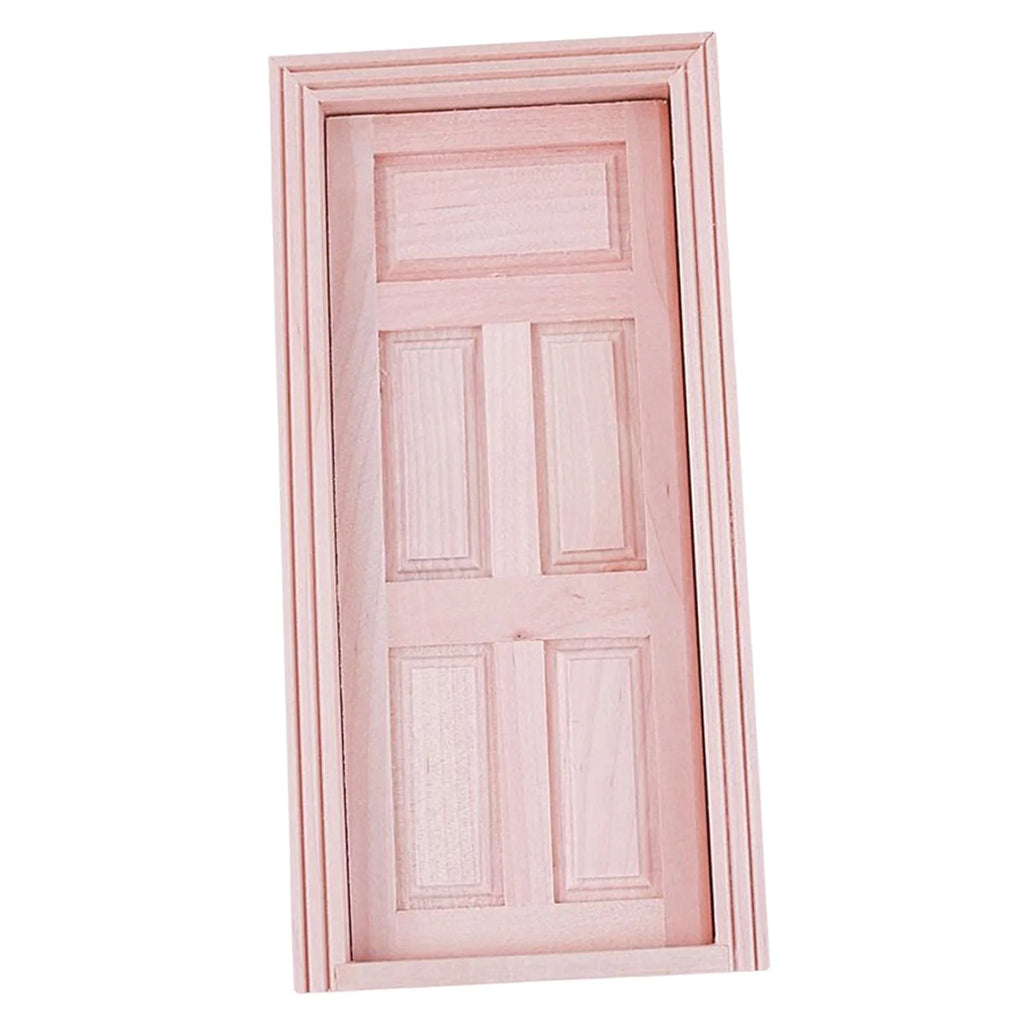 Unpainted Wood Dollhouse Miniature Door K558195