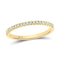 14k Yellow Gold Prong Set Diamond Ring Band Size 7 L5346