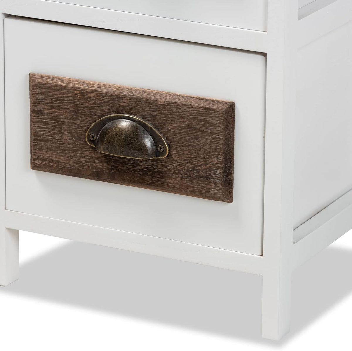 Walnut Brown/White Shelving and Cabinets E99803