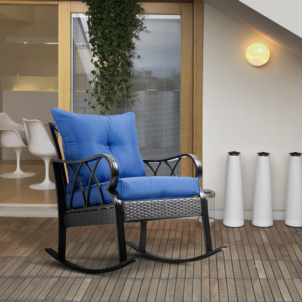 Rattan Rock Chair with Aluminum Frame N165