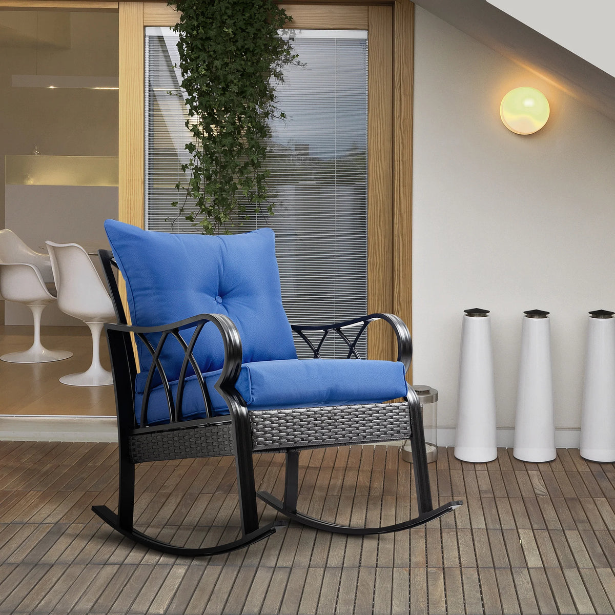 Rattan Rock Chair with Aluminum Frame N165