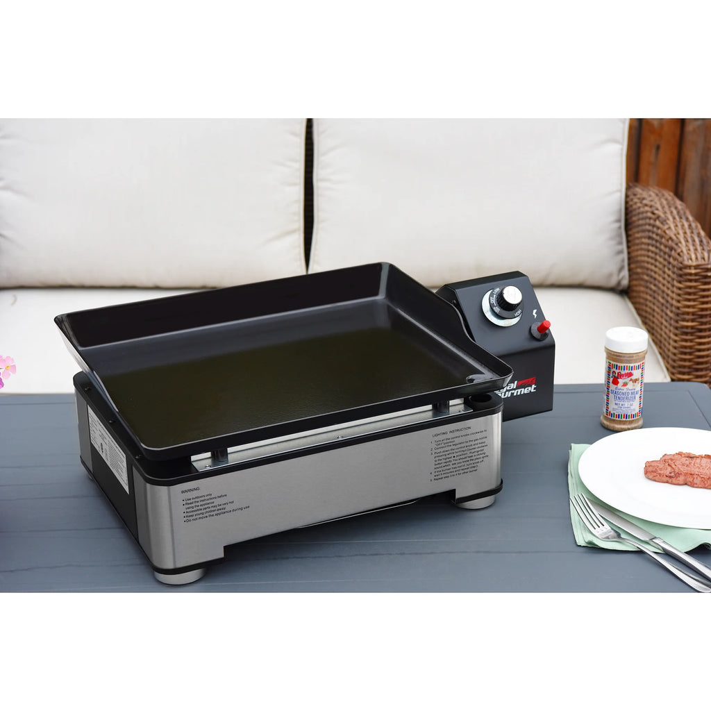 18" Portable Table Top Gas Grill Griddle E651871