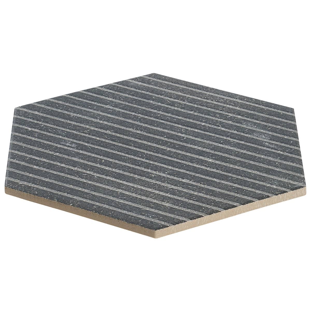 Black 9 in. Hex Matte Porcelain Floor and Wall Tile (20 Pieces 9.47 Sq. ft. / CASE) H909