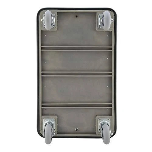 Silver Stainless Steel Bellman Cart with Rubber Casters A401