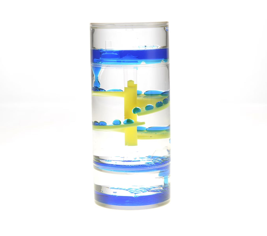 Blue Spiral Cylinder Motion Bubbler Z762756