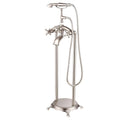 Brushed Nickel Claw Foot Freestanding Tub Faucet Y29998