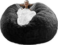 Black 5ft PV Velvet Bean Bag Chair Cover M18554