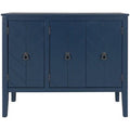 Navy Blue Accent Storage Cabinet with Shelves H3981