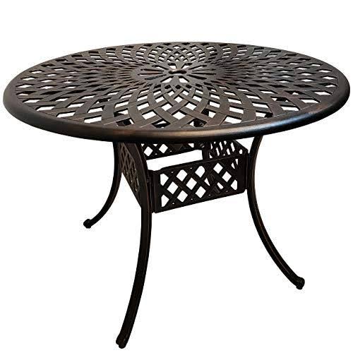 5-Piece Cast Aluminum Patio Dining Set with 4 Chairs O308692